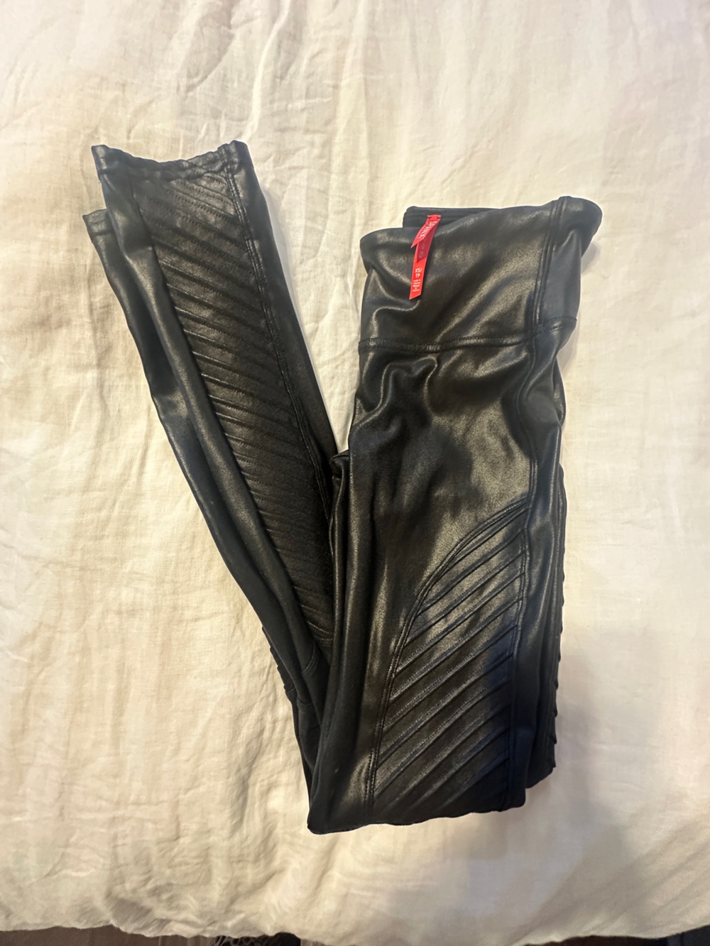 Women’s Black Faux Leather Moto Pants